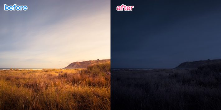 1ステップ】Photoshopを使って昼の写真を夜に変える方法  ShibuyaPP